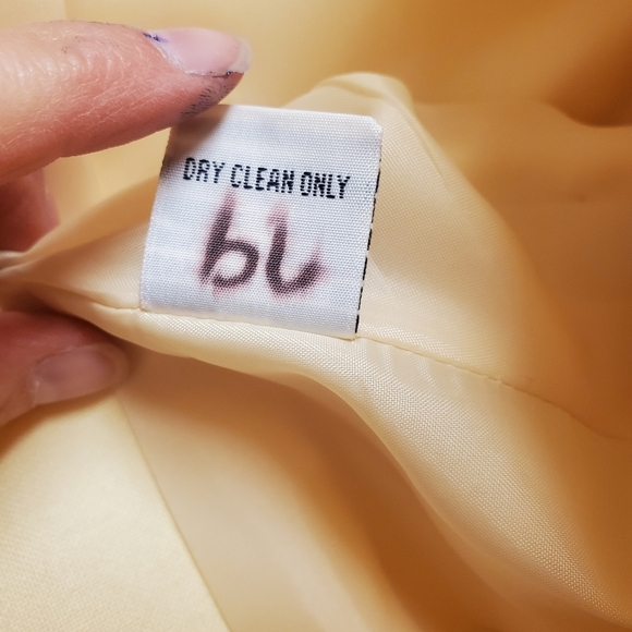 MORGAN MILLER | Vintage Light Yellow Embroidered Cutout Jacket sz 12 - Picture 6 of 8